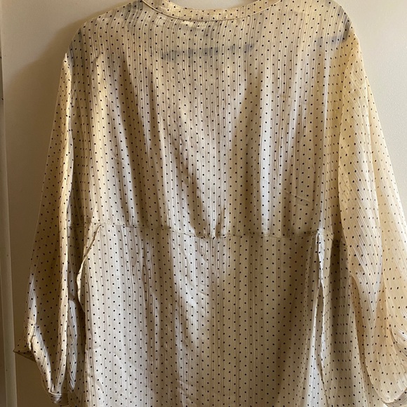 3x Cream Black Polka Dot Blouse with Tank - Picture 3 of 4